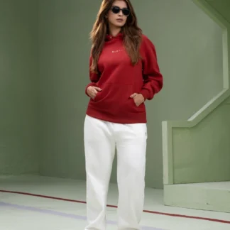 Oversized Garnet Red Hoodie